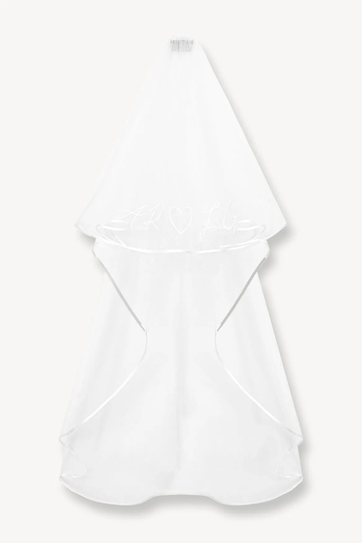 CUSTOM EMBROIDERED INITIALS VEIL