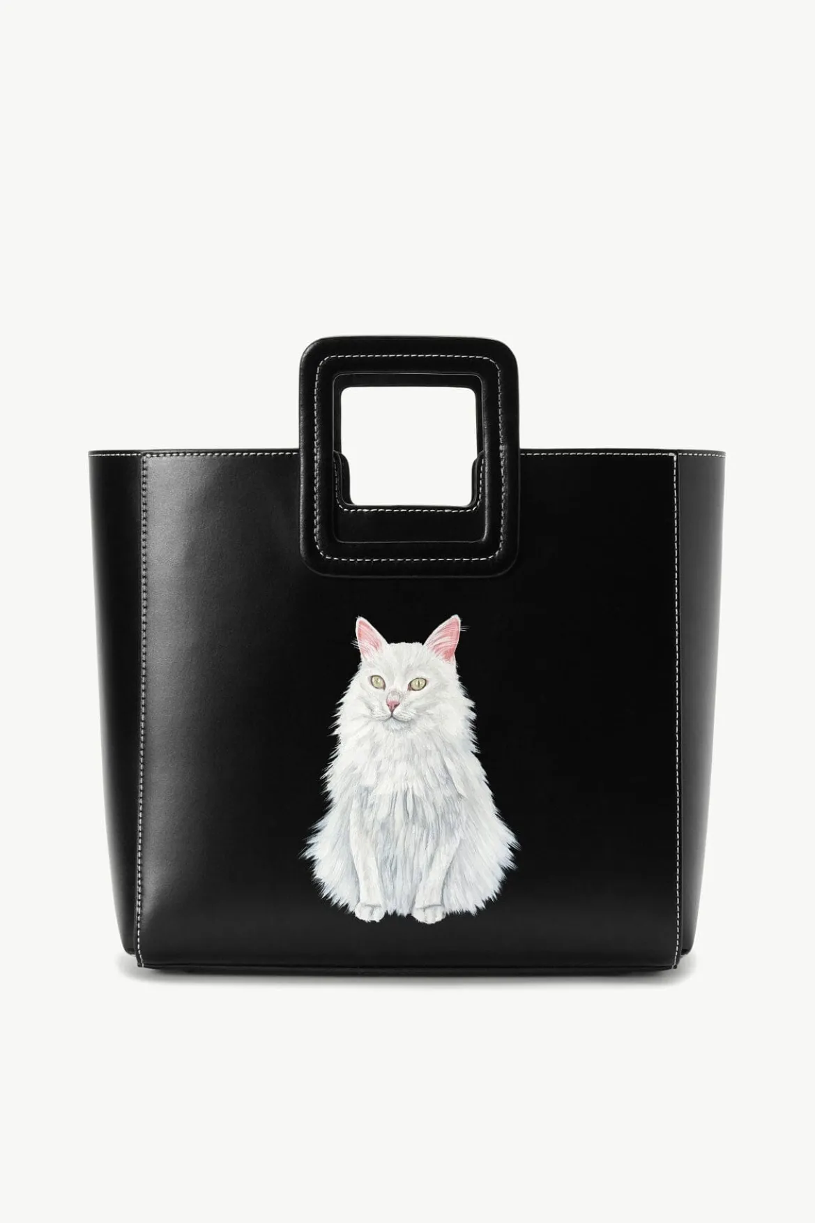 STAUD | CUSTOM SHIRLEY LEATHER BAG | BLACK