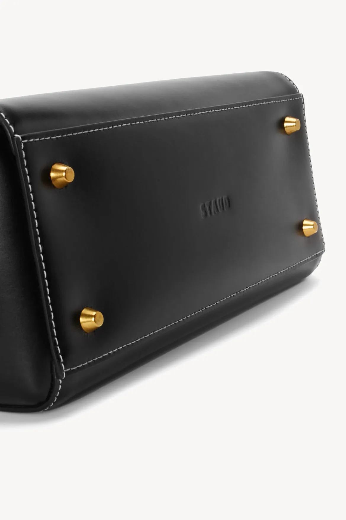 STAUD | CUSTOM SHIRLEY LEATHER BAG | BLACK