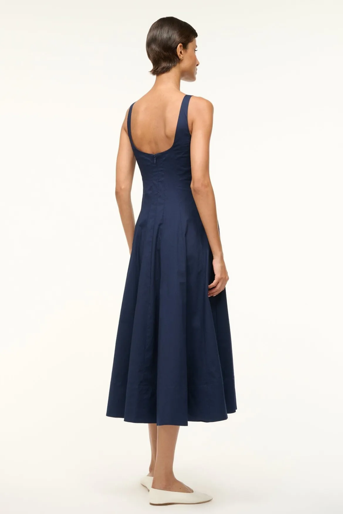 STAUD | WELLS DRESS Navy
