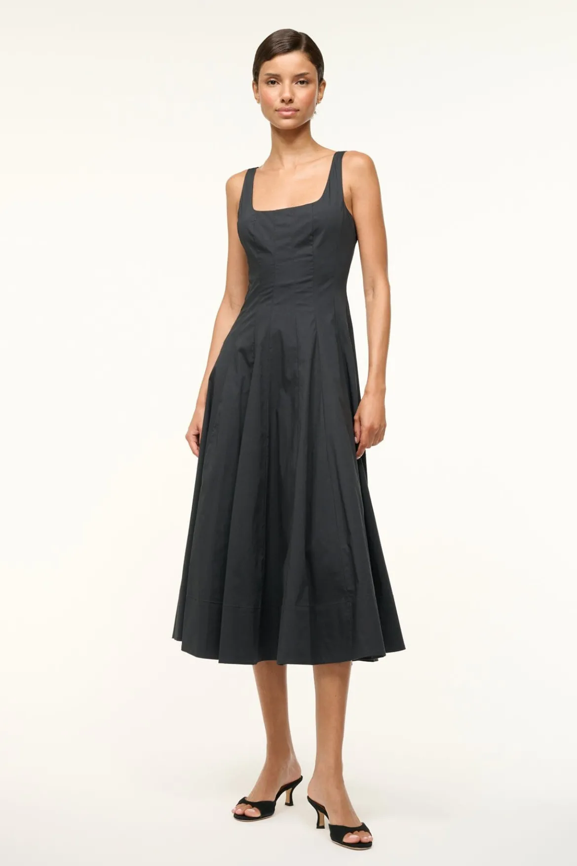 STAUD | WELLS DRESS BLACK