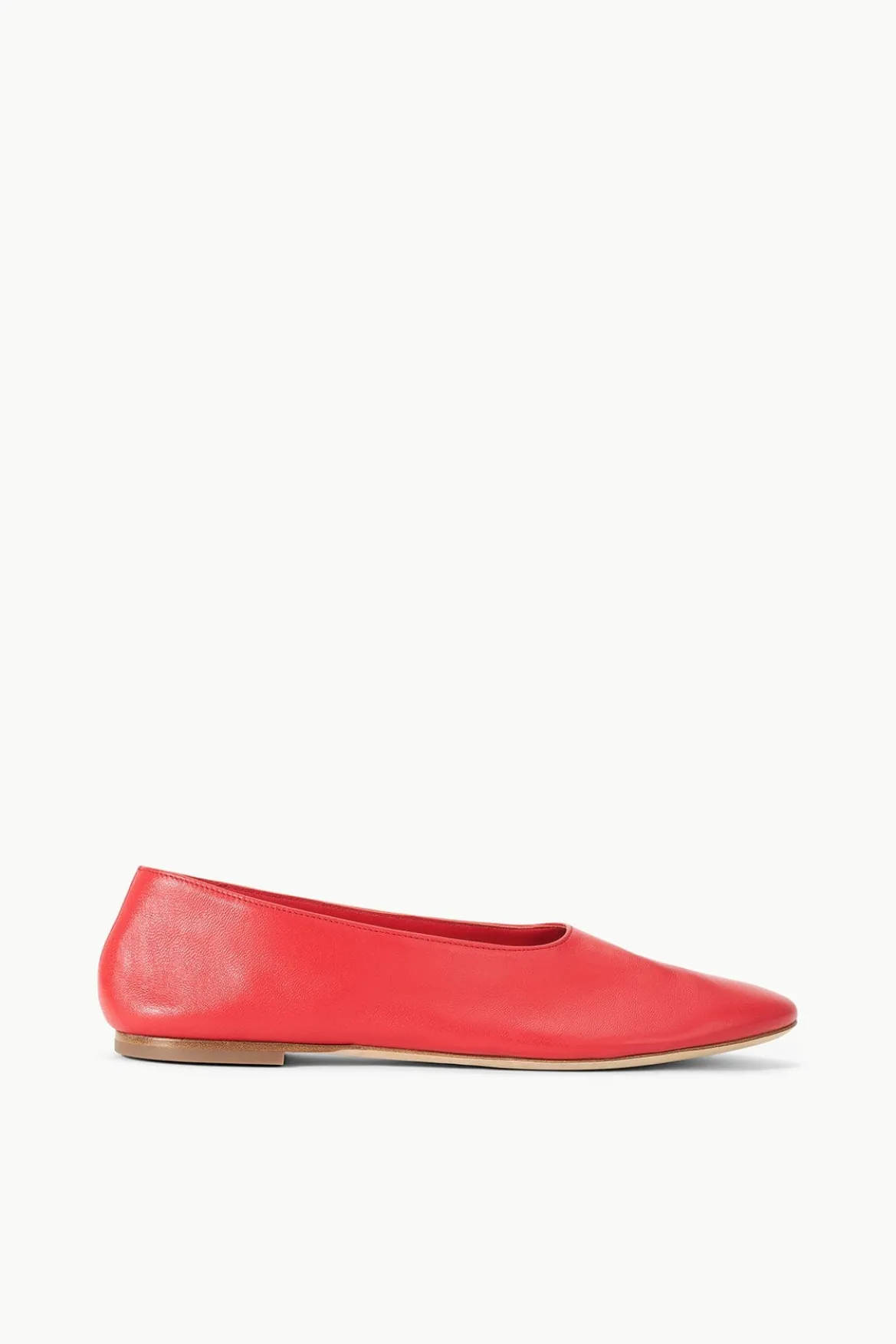 STAUD ALBA BALLET FLAT RED ROSE