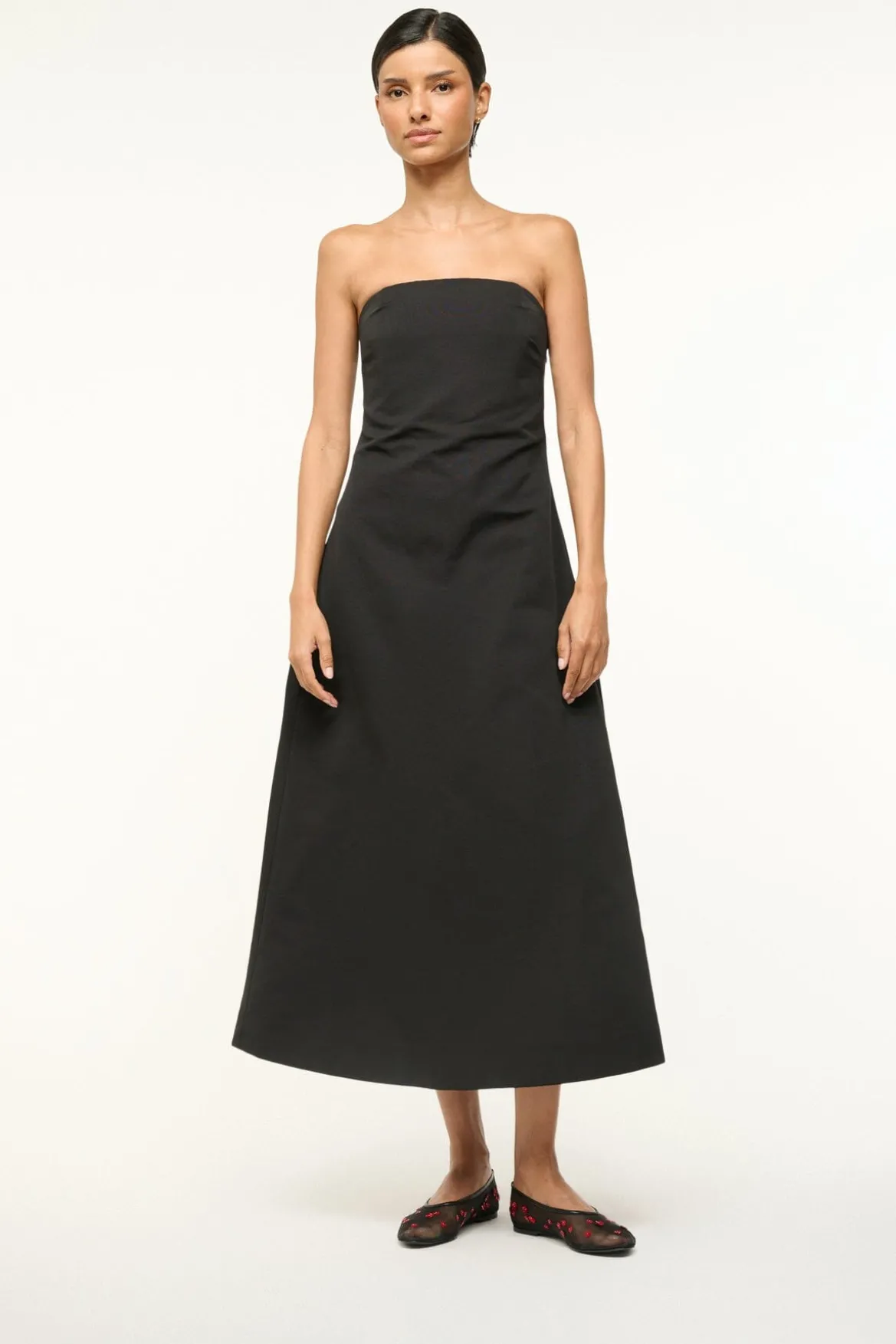 STAUD ALBA BALLET FLAT POPPY