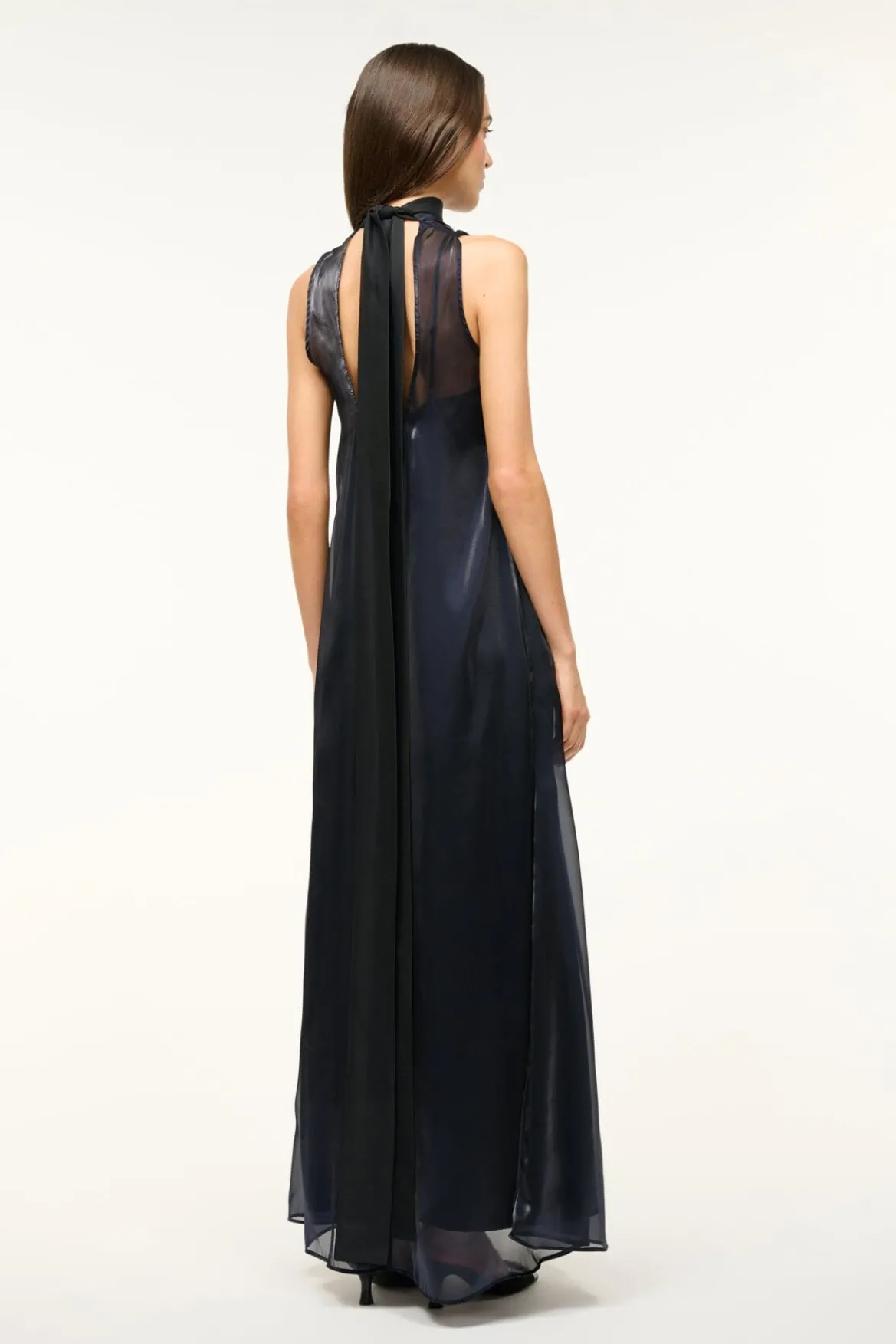 STAUD ALBEE DRESS MIDNIGHT BLACK