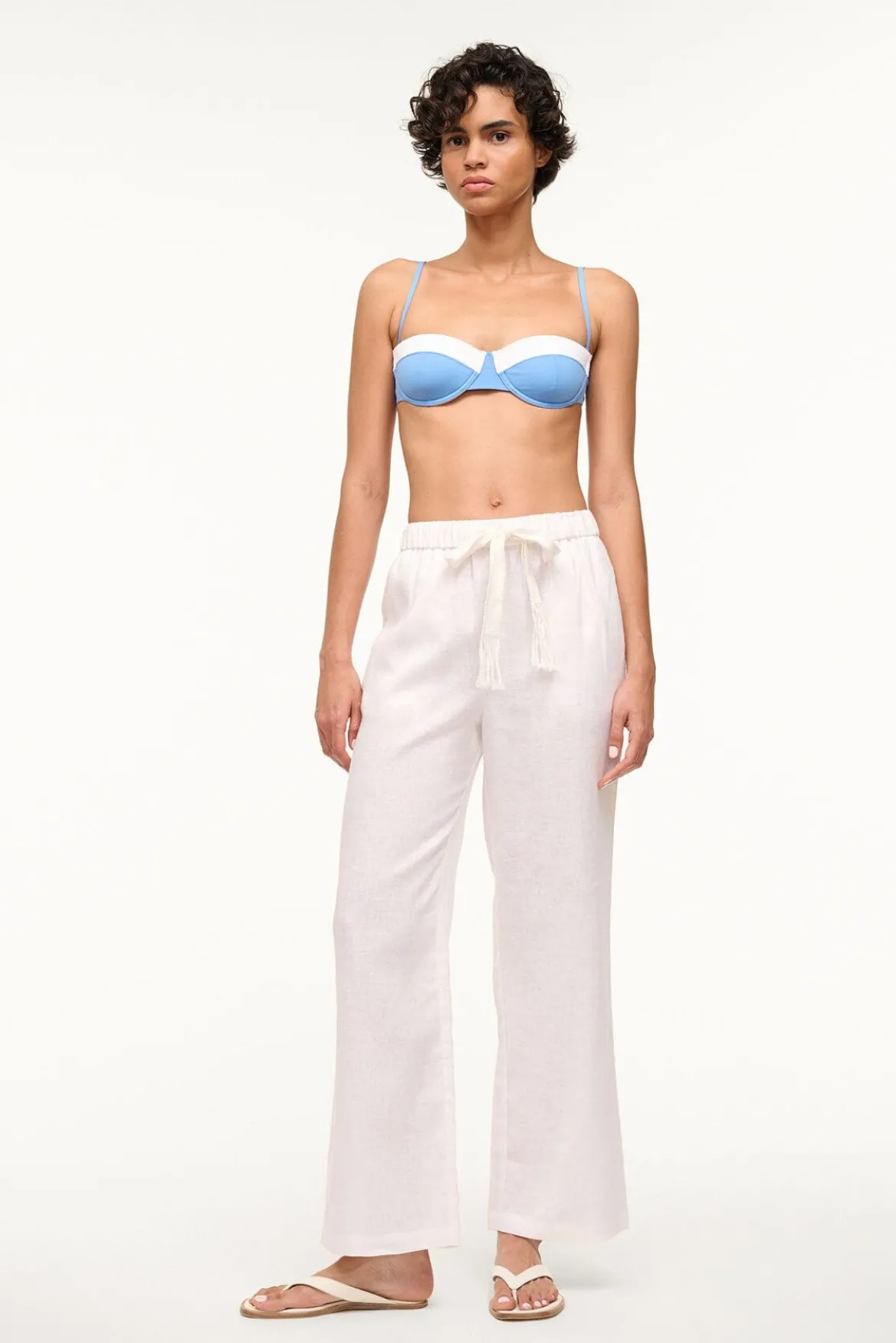 STAUD ALIZE PANT WHITE