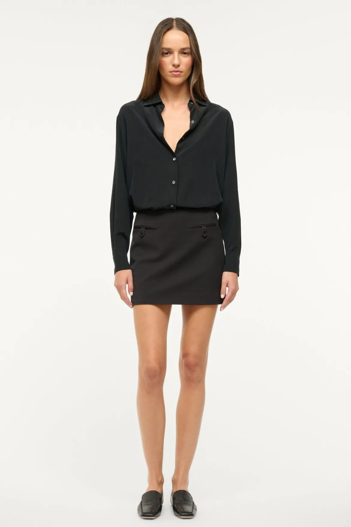 STAUD ANNETTE SKIRT BLACK