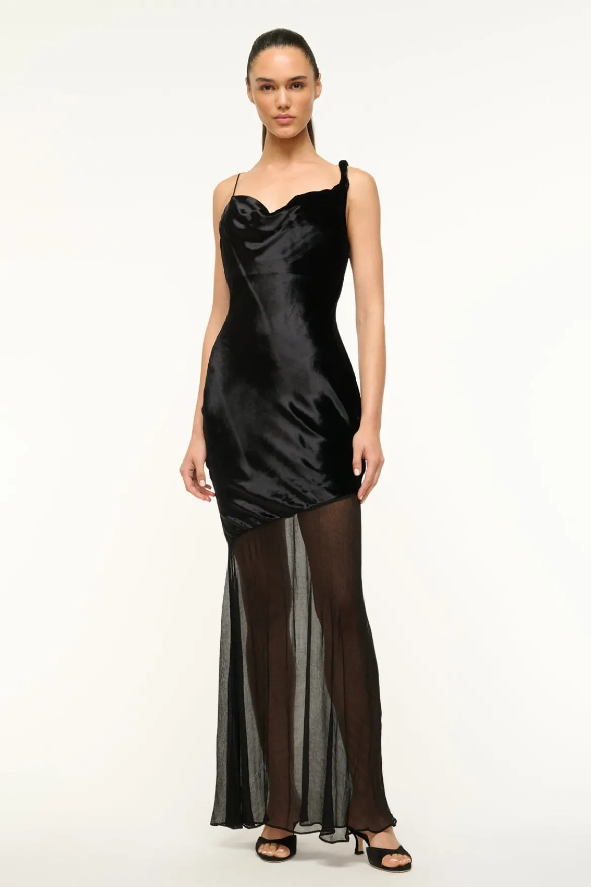 STAUD BEATON DRESS BLACK