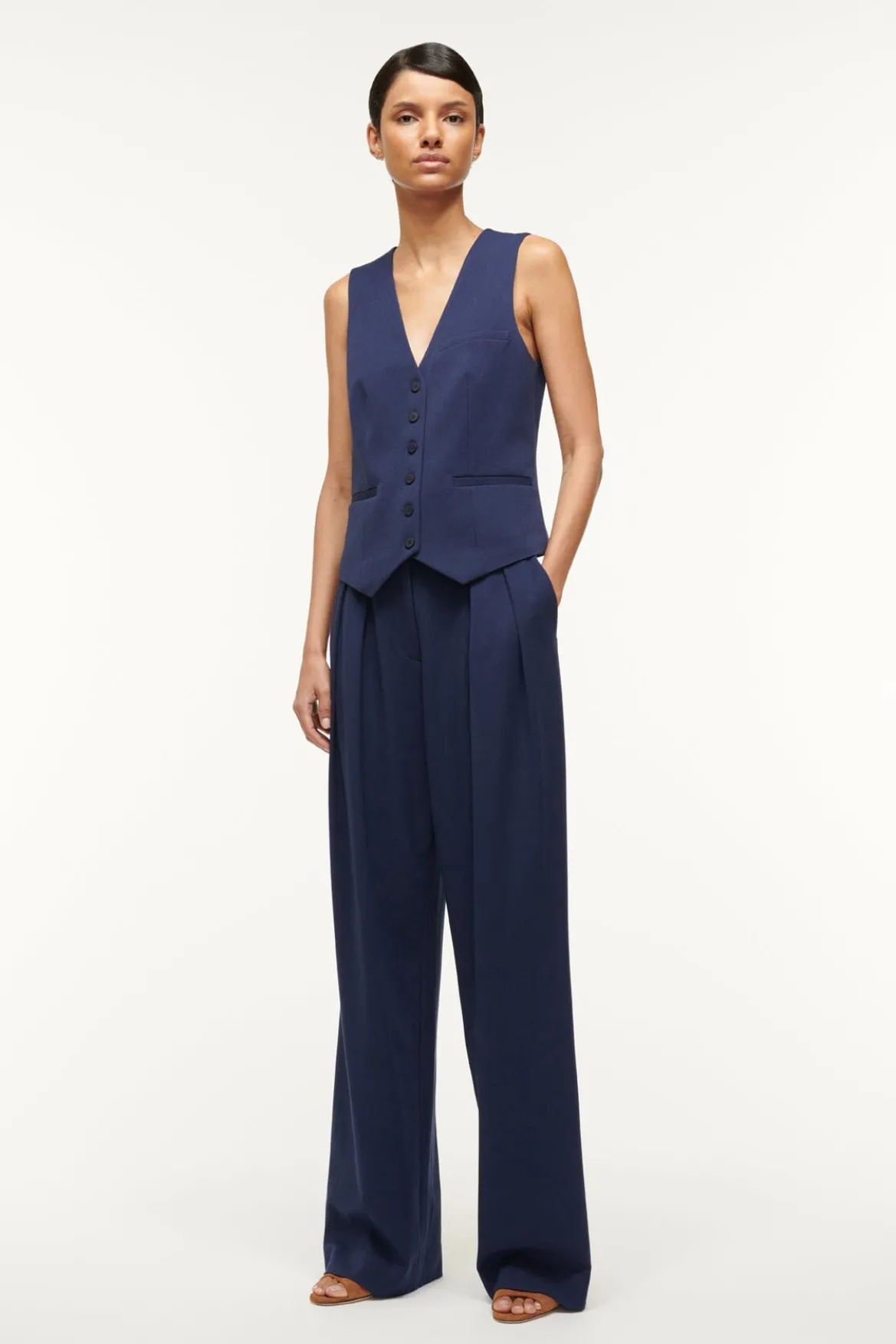 STAUD BRETT VEST NAVY