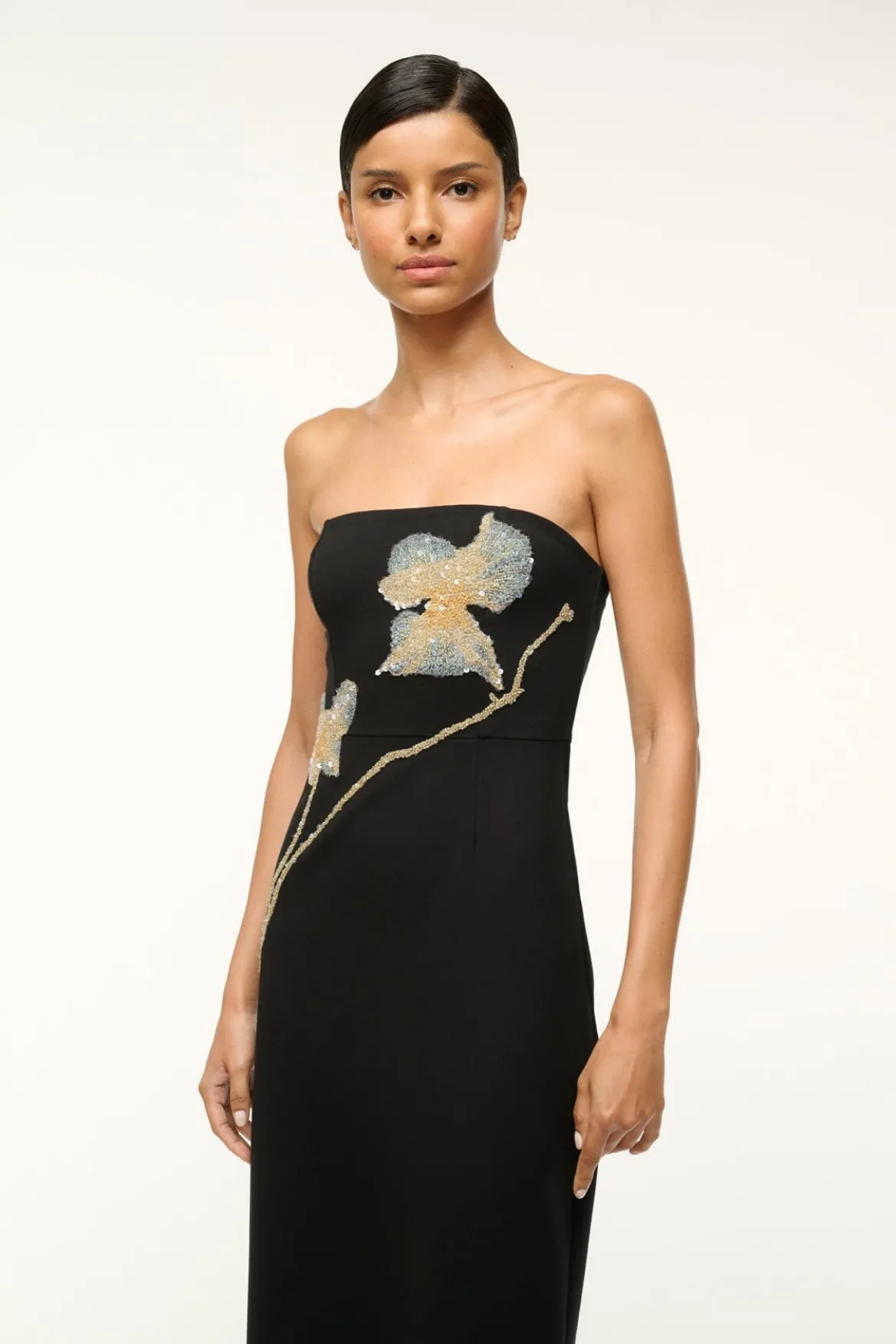 STAUD BROOKE DRESS BOTANICAL SHADOWS