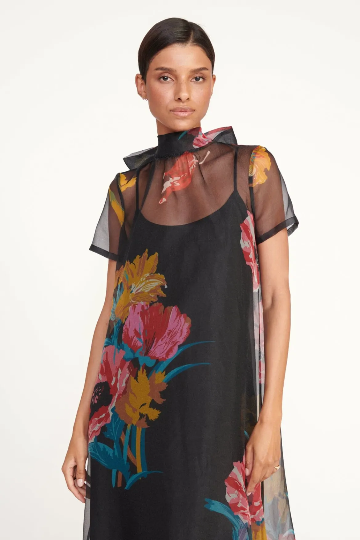 STAUD CALLUNA DRESS FIRST BLOOM NIGHT