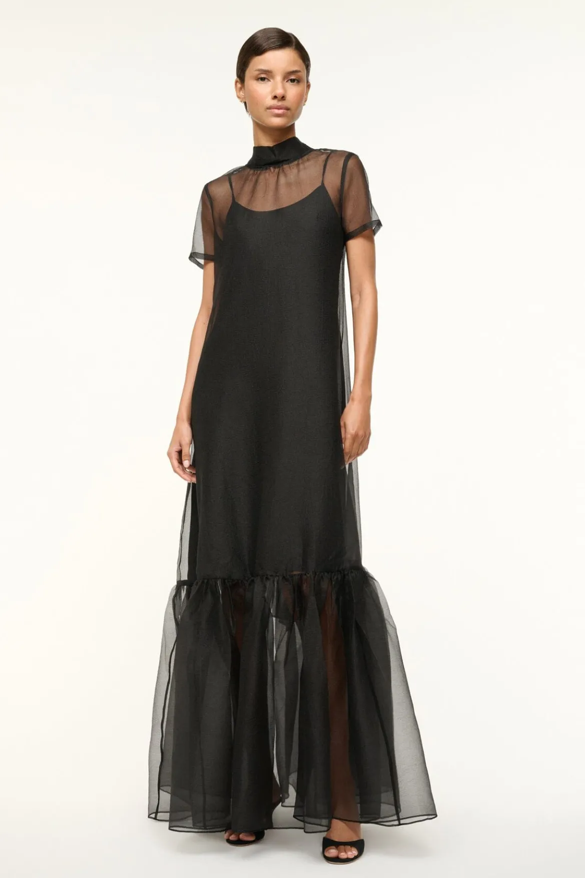 STAUD CALLUNA DRESS BLACK