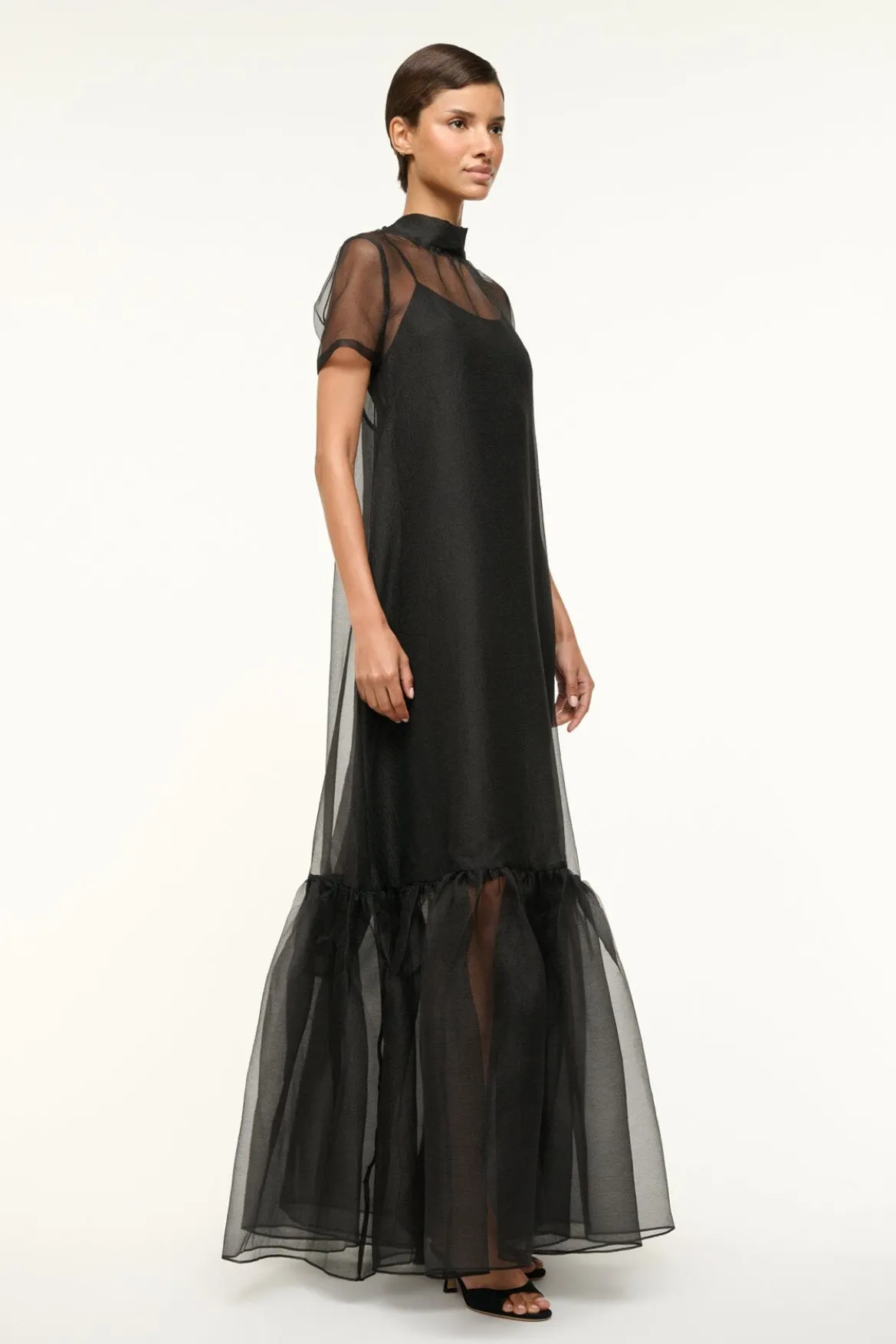 STAUD CALLUNA DRESS BLACK