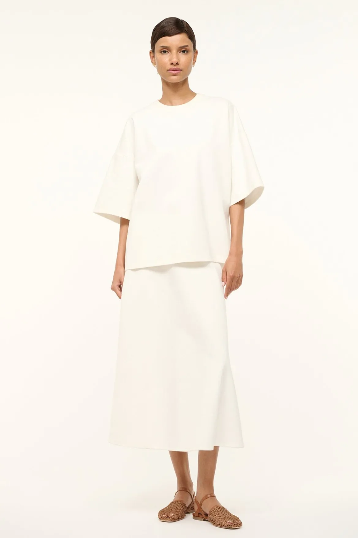 STAUD CAPSULE TOP IVORY