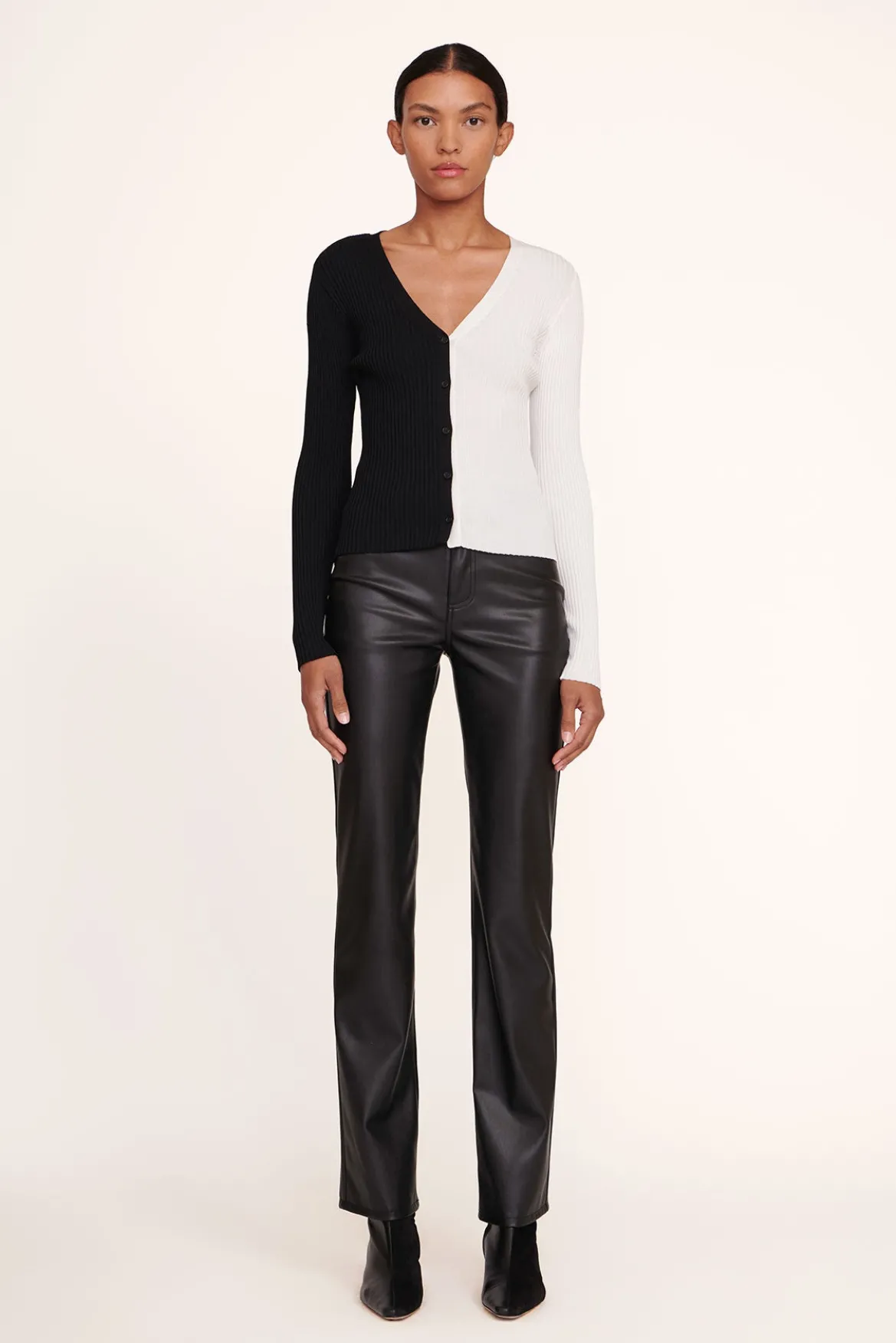 STAUD CARGO SWEATER | BLACK WHITE