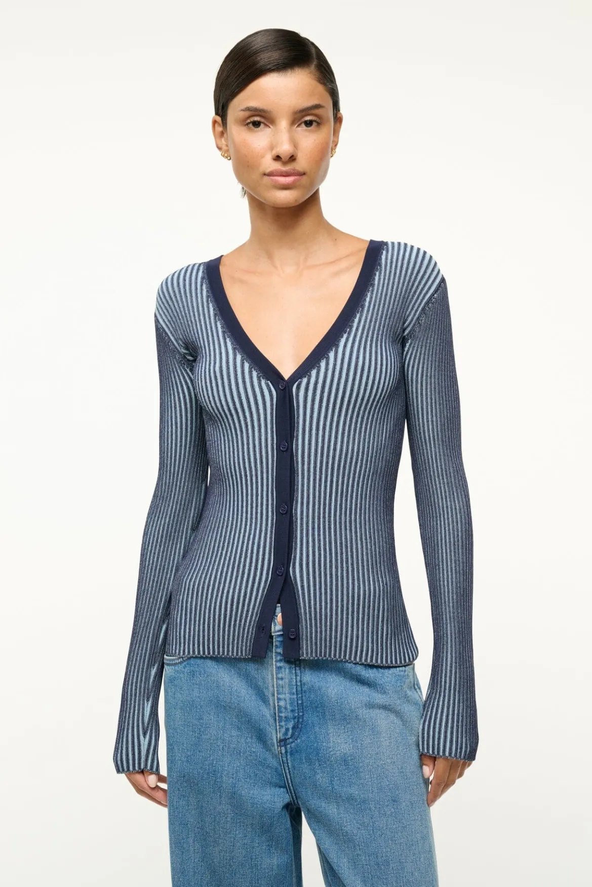 STAUD CARGO SWEATER NAVY CLEAR BLUE