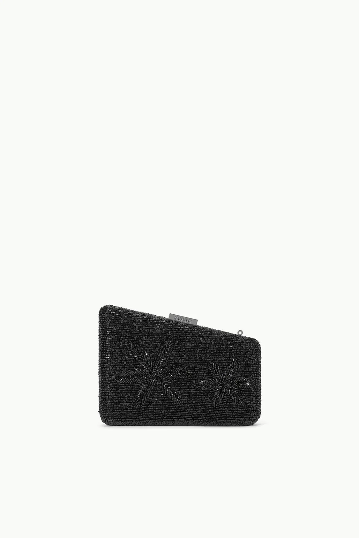 STAUD CARMELLA BEADED CLUTCH BLACK STARFISH
