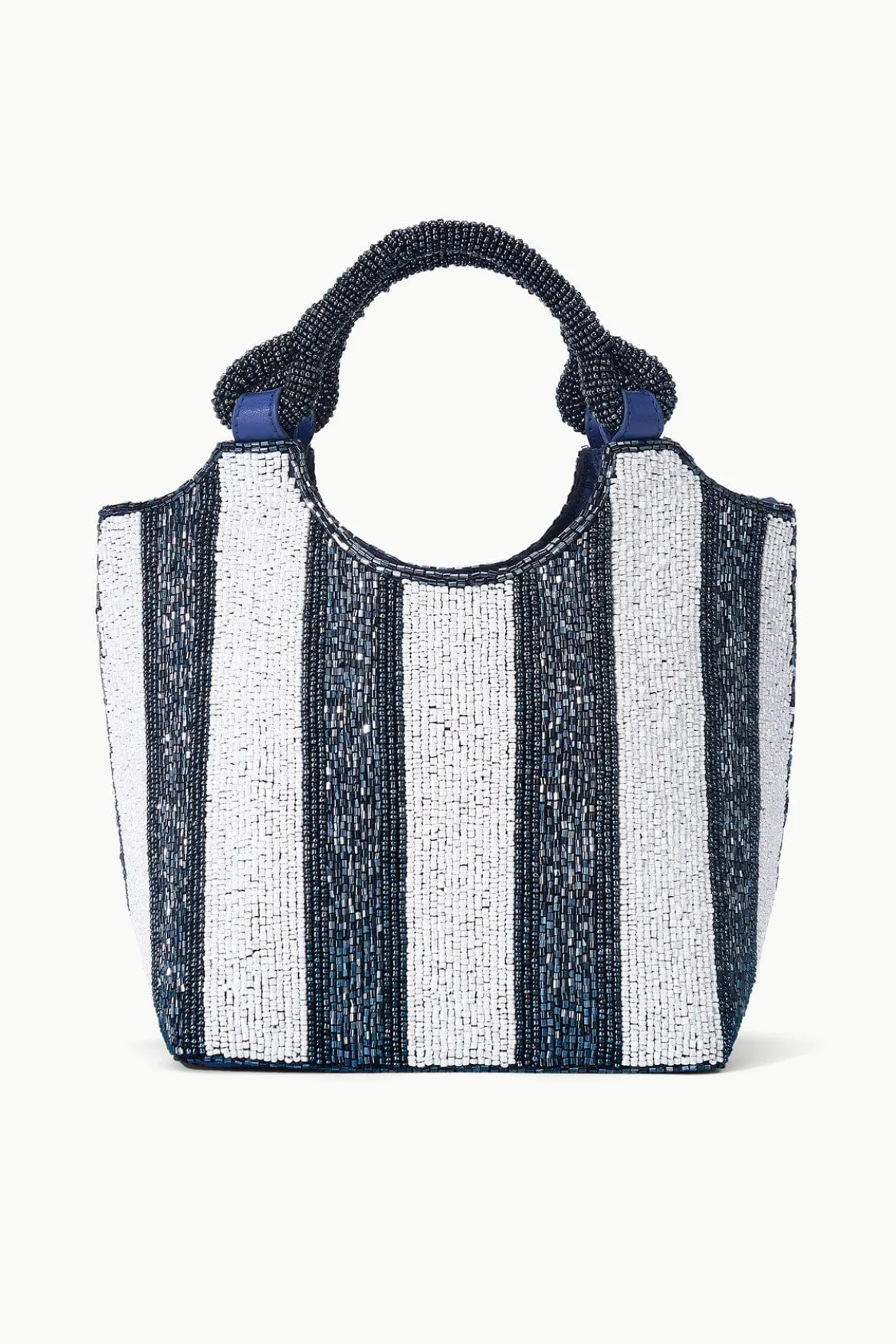 STAUD COTE BEADED BAG BRETON STRIPE