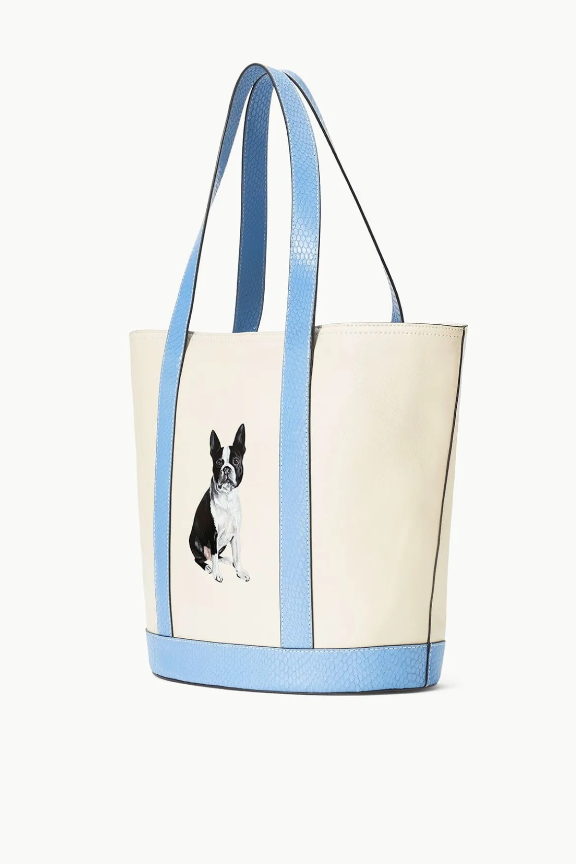 STAUD CUSTOM ALLORA TOTE CREAM STAUD BLUE