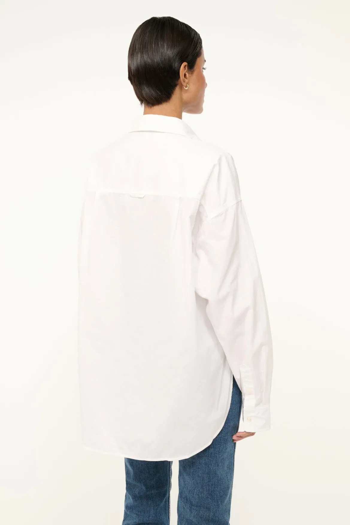 STAUD CUSTOM CLASSIC OVERSIZED SHIRT | WHITE