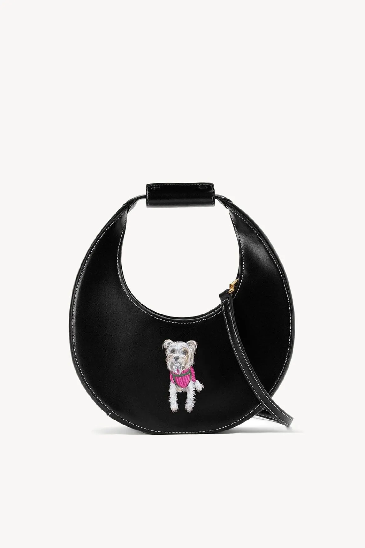 STAUD CUSTOM MINI MOON BAG | BLACK