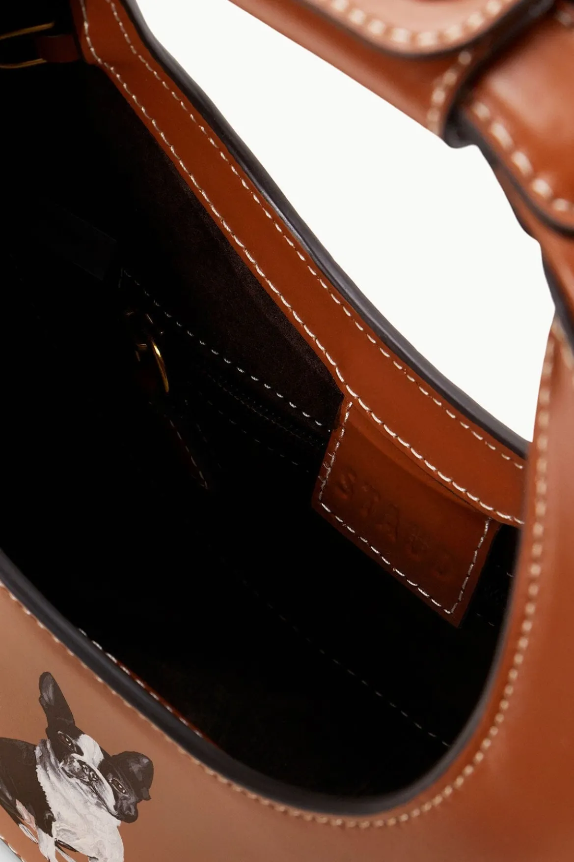 STAUD CUSTOM MINI MOON BAG | TAN