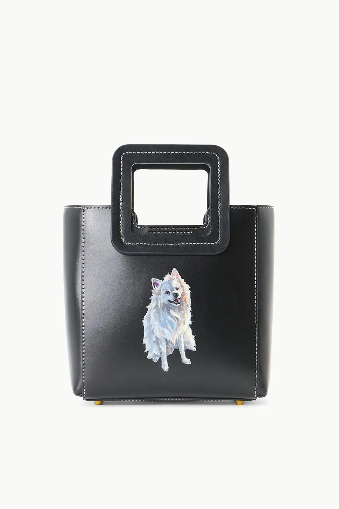 STAUD CUSTOM MINI SHIRLEY LEATHER BAG | BLACK