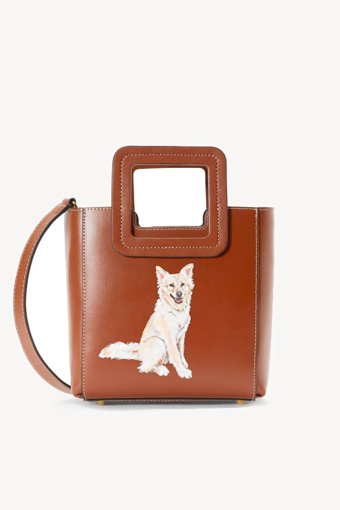 STAUD CUSTOM MINI SHIRLEY LEATHER BAG | TAN