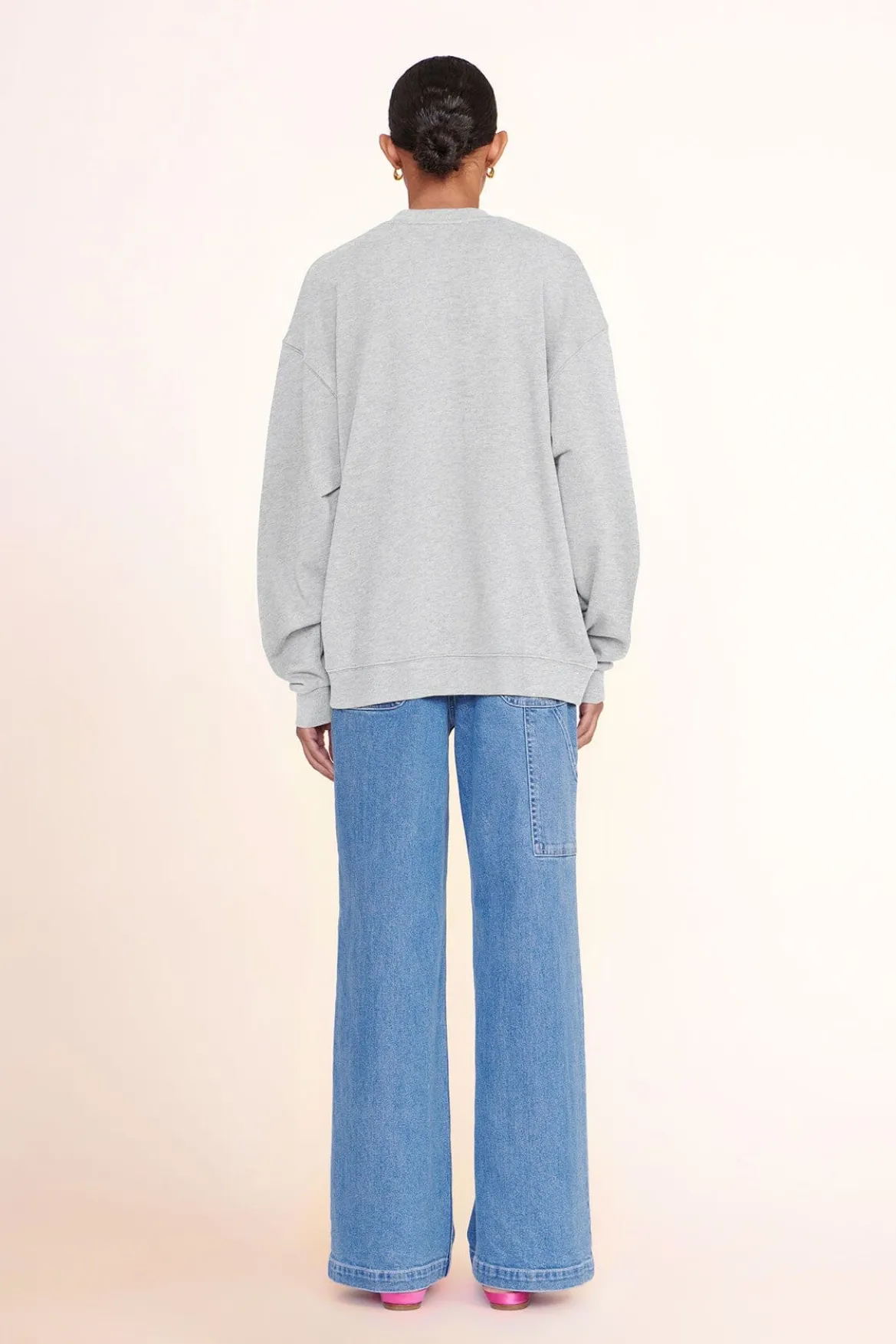 STAUD CUSTOM STAUD x C.BONZ OVERSIZED SWEATSHIRT | GREY