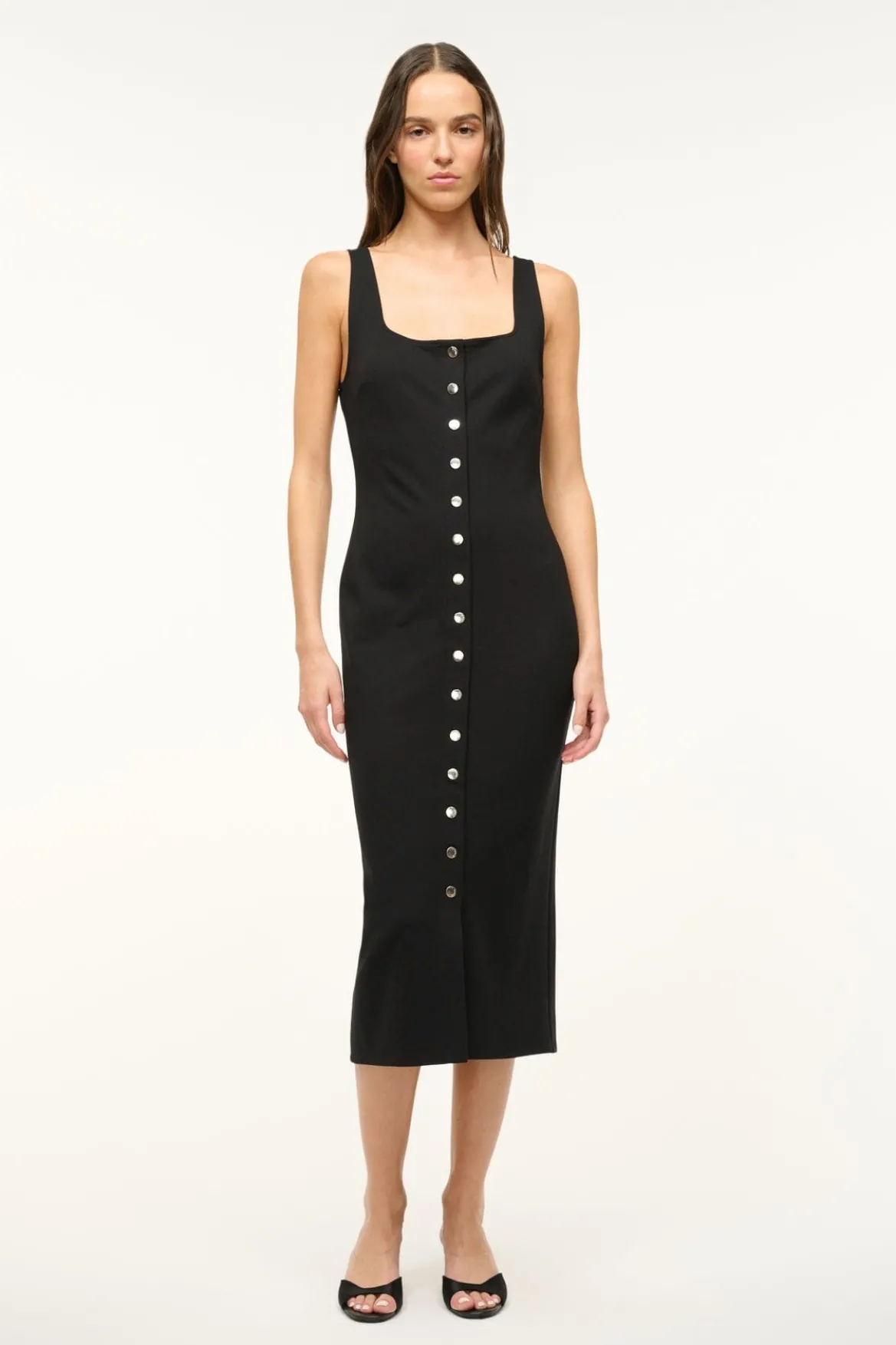 STAUD DOMANI DRESS BLACK