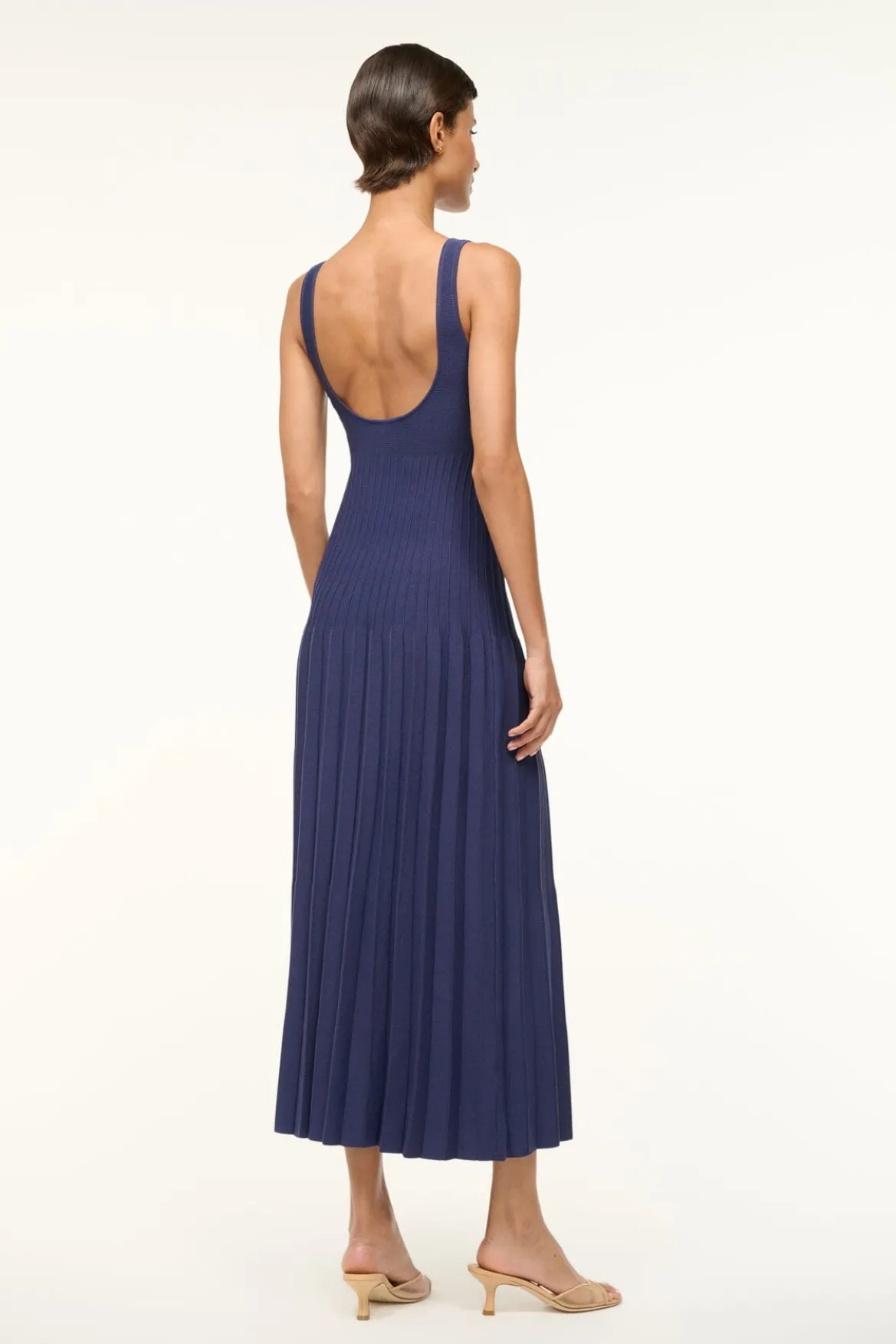 STAUD ELLISON DRESS NAVY