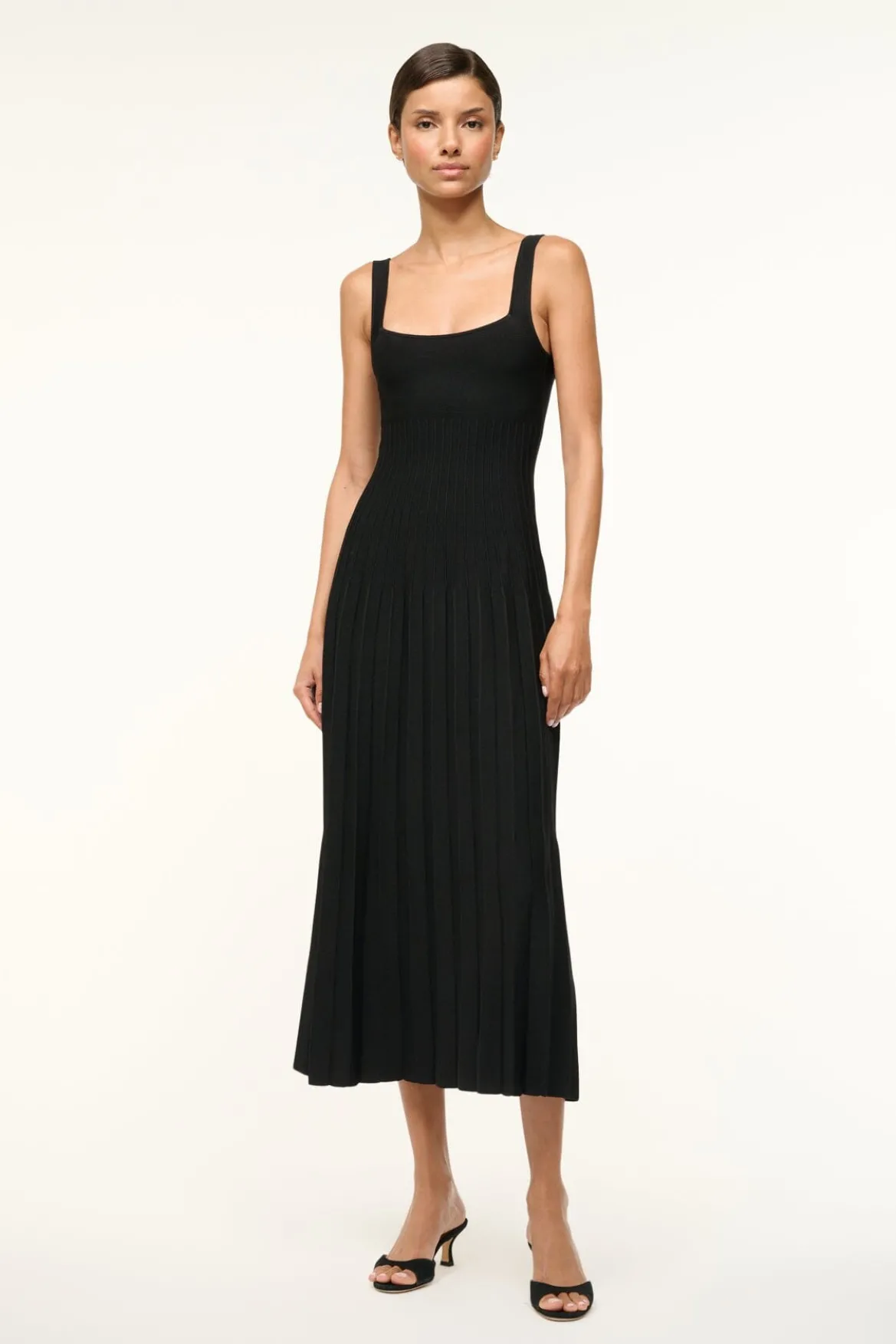 STAUD ELLISON DRESS BLACK