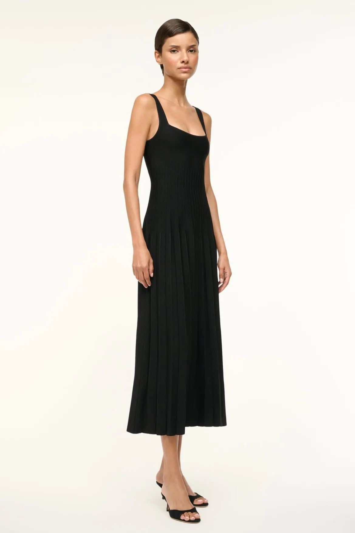 STAUD ELLISON DRESS BLACK