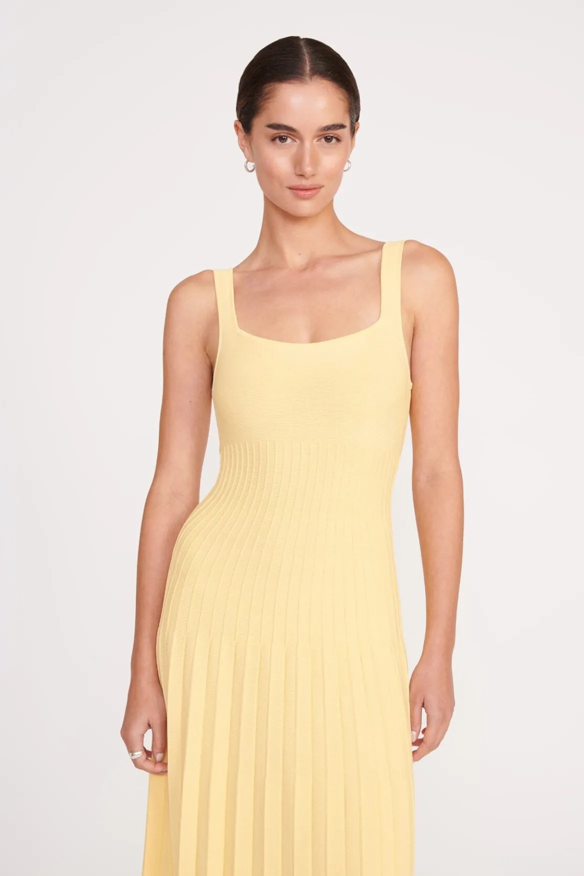 STAUD ELLISON DRESS LEMON DROP