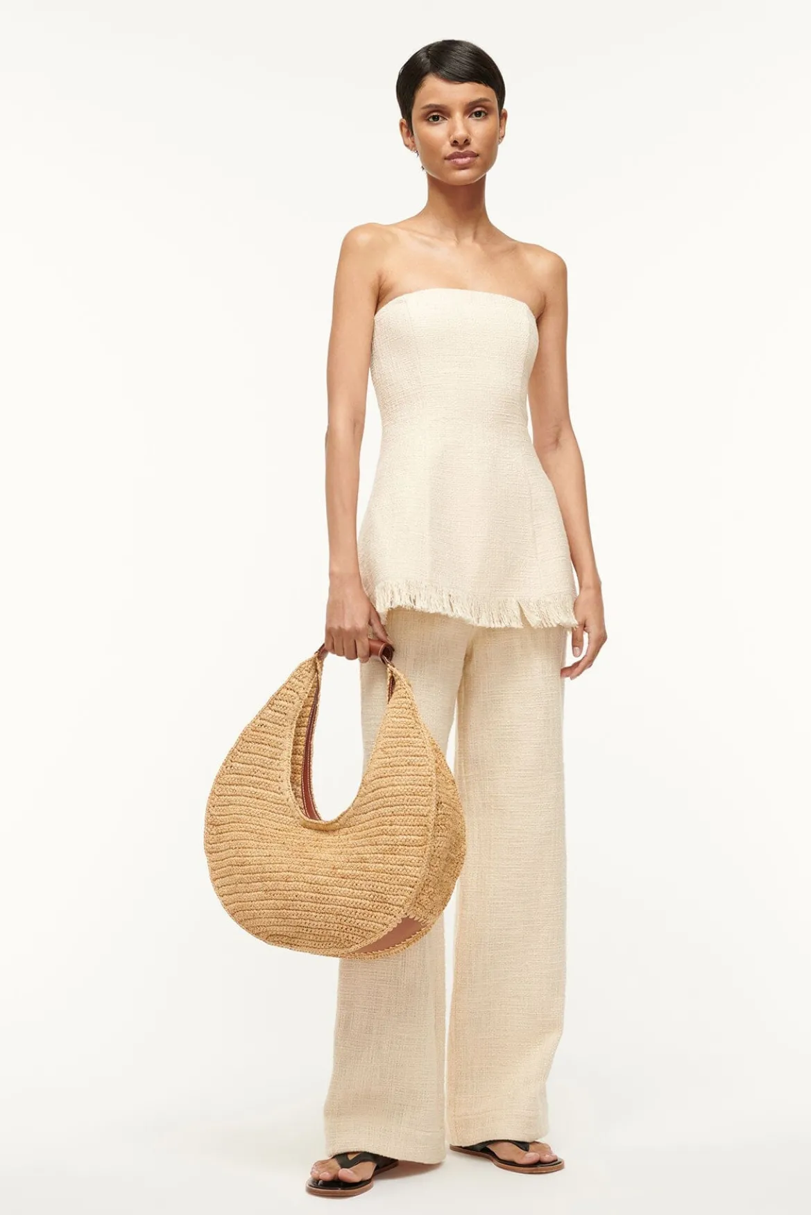 STAUD GRAYSON PANT IVORY