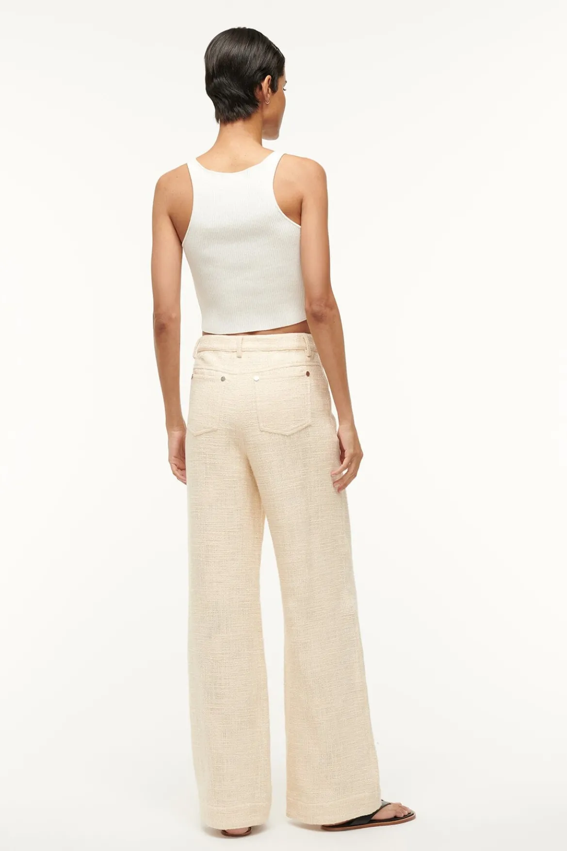 STAUD GRAYSON PANT IVORY
