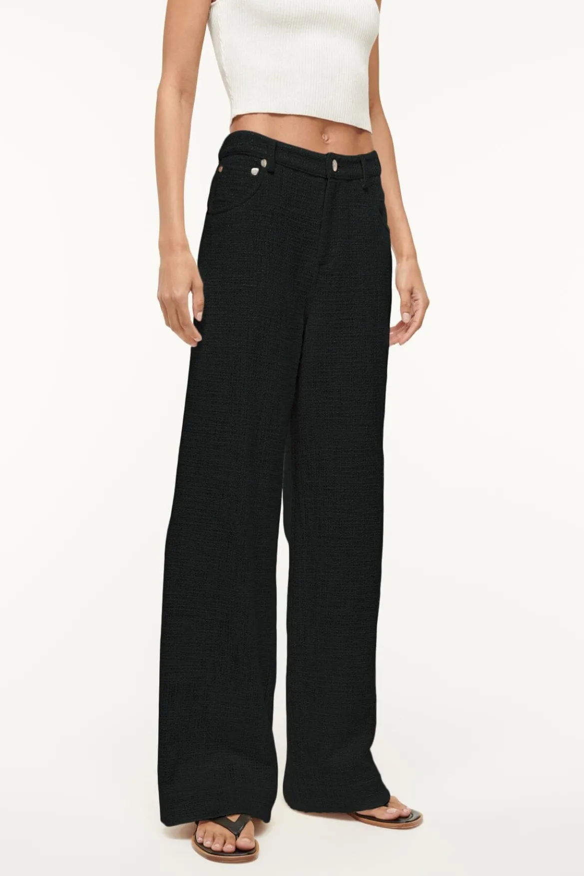 STAUD GRAYSON PANT IVORY