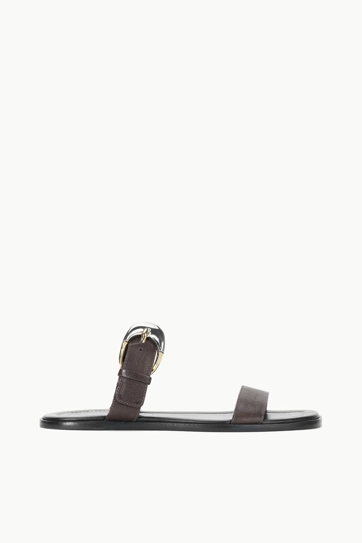STAUD HARLOW FLAT SANDAL BLACK