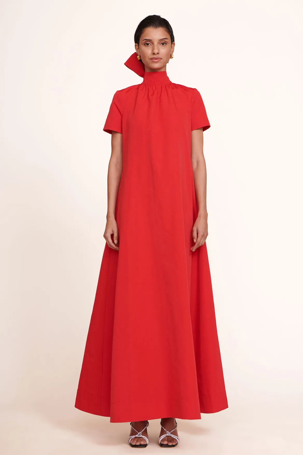 STAUD ILANA DRESS POINSETTIA