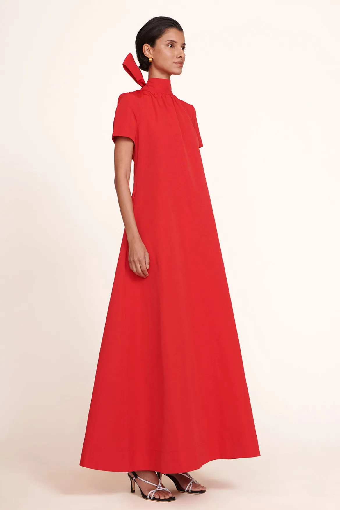 STAUD ILANA DRESS POINSETTIA