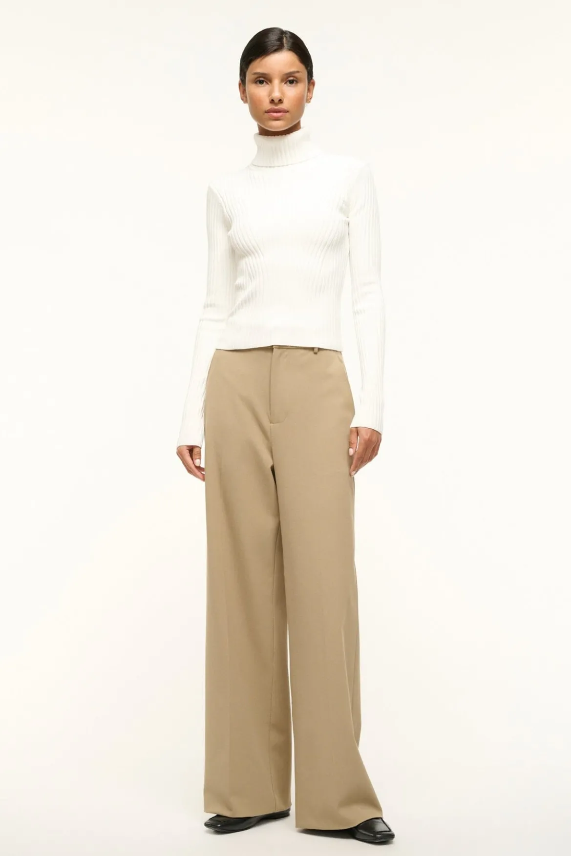 STAUD JACE TOP IVORY