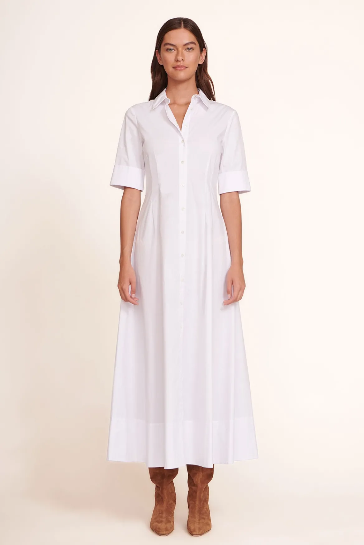 STAUD JOAN MAXI DRESS | WHITE