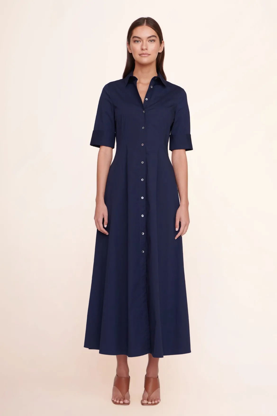 STAUD JOAN MAXI DRESS NAVY