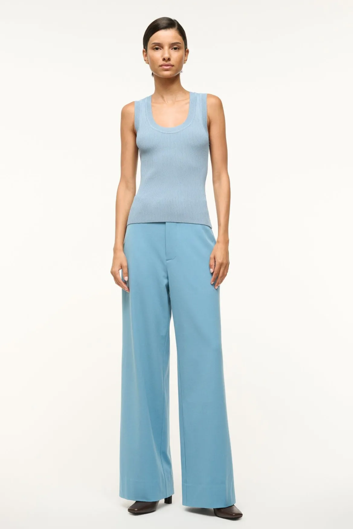 STAUD JULIETTE TOP SLATE BLUE