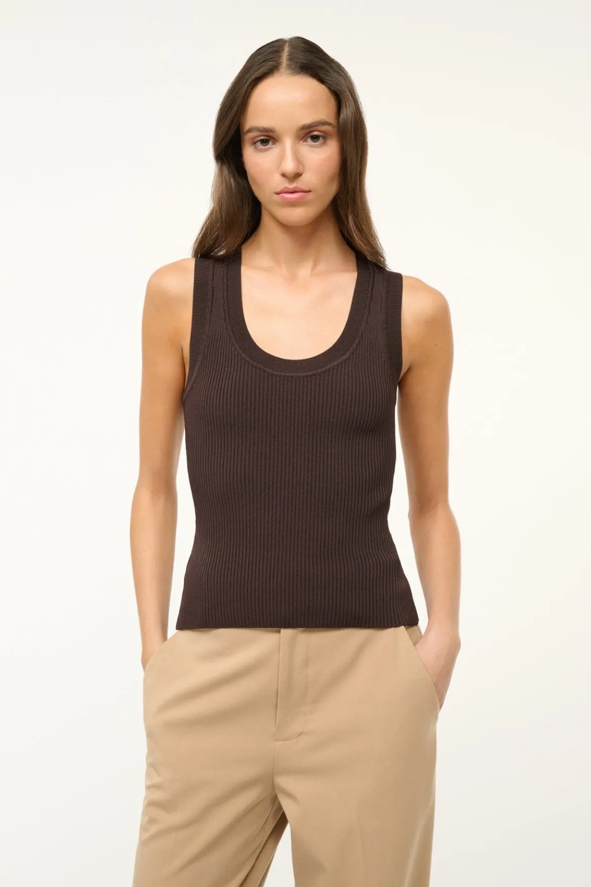 STAUD JULIETTE TOP EARTH