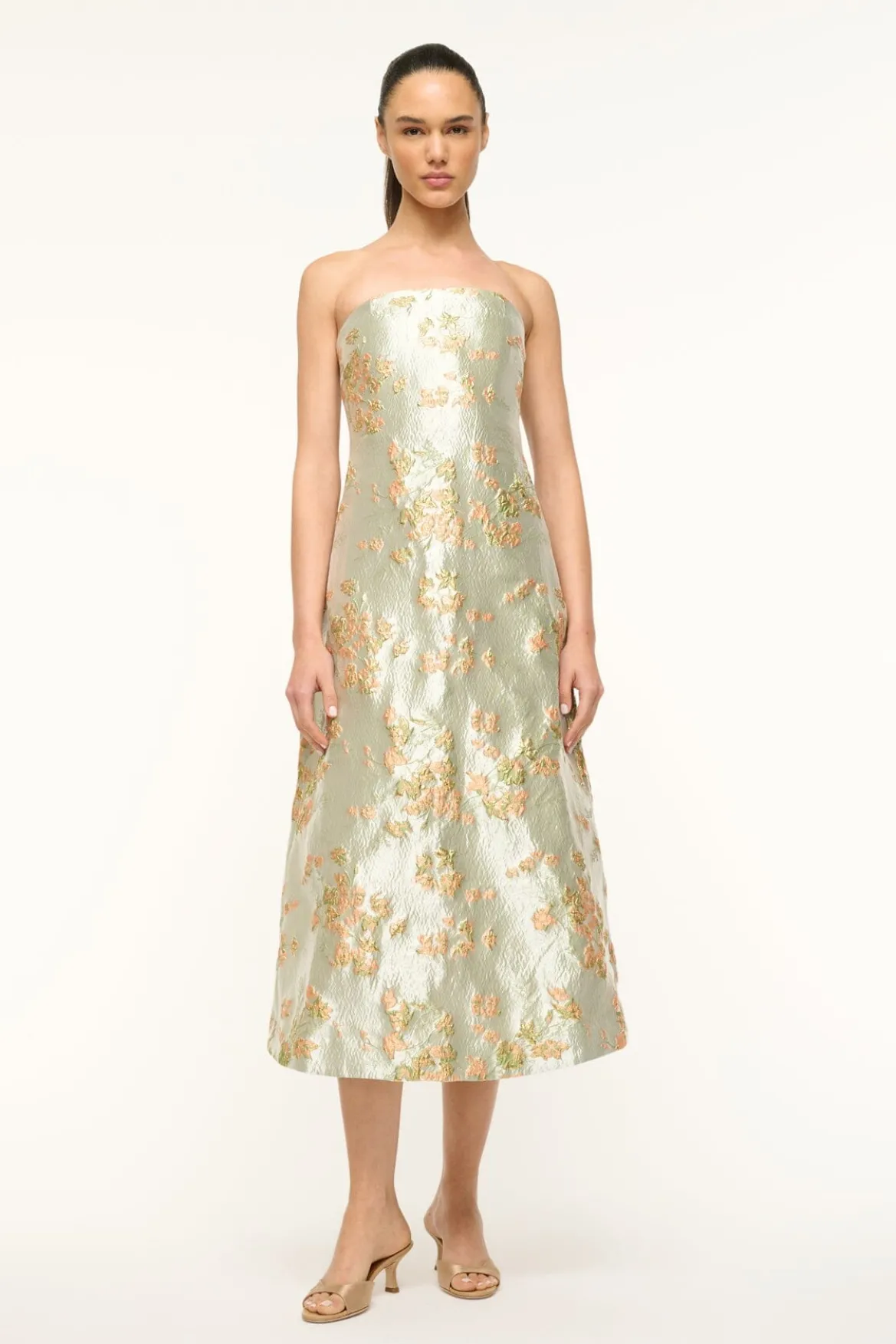 STAUD KENNEDY DRESS METALLIC BLOOM