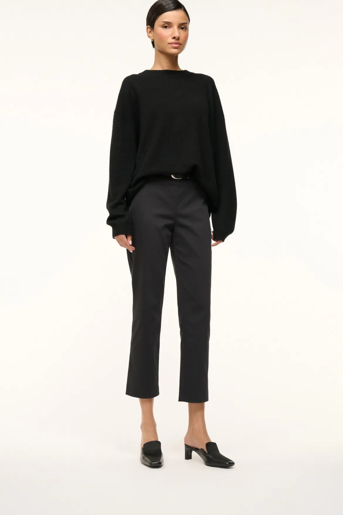 STAUD LEE LOAFER MULE BLACK