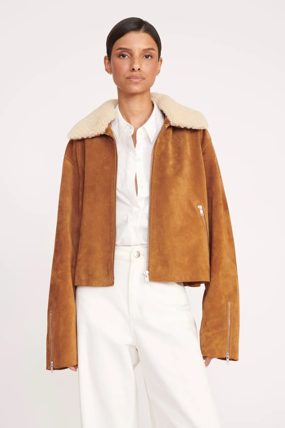 STAUD LENORA JACKET TAN