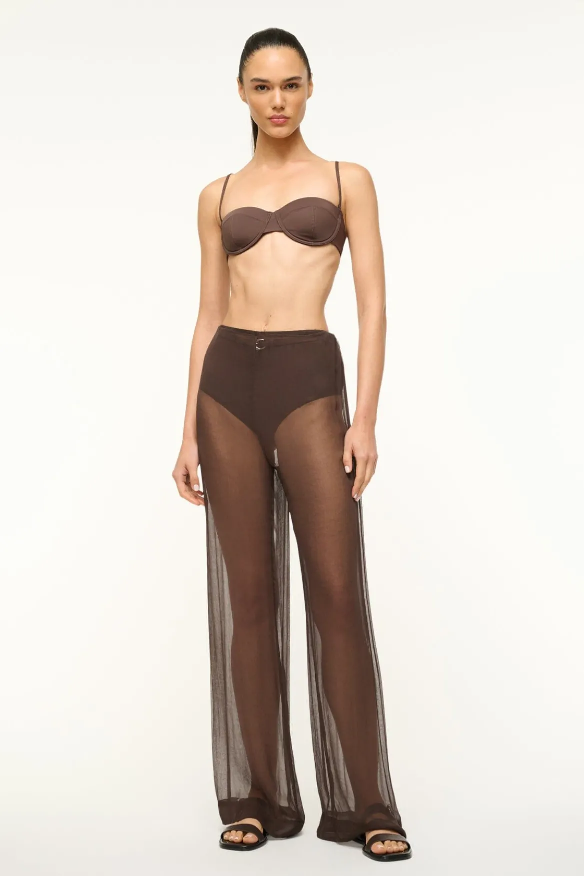 STAUD LUKE PANT DARK CHOCOLATE