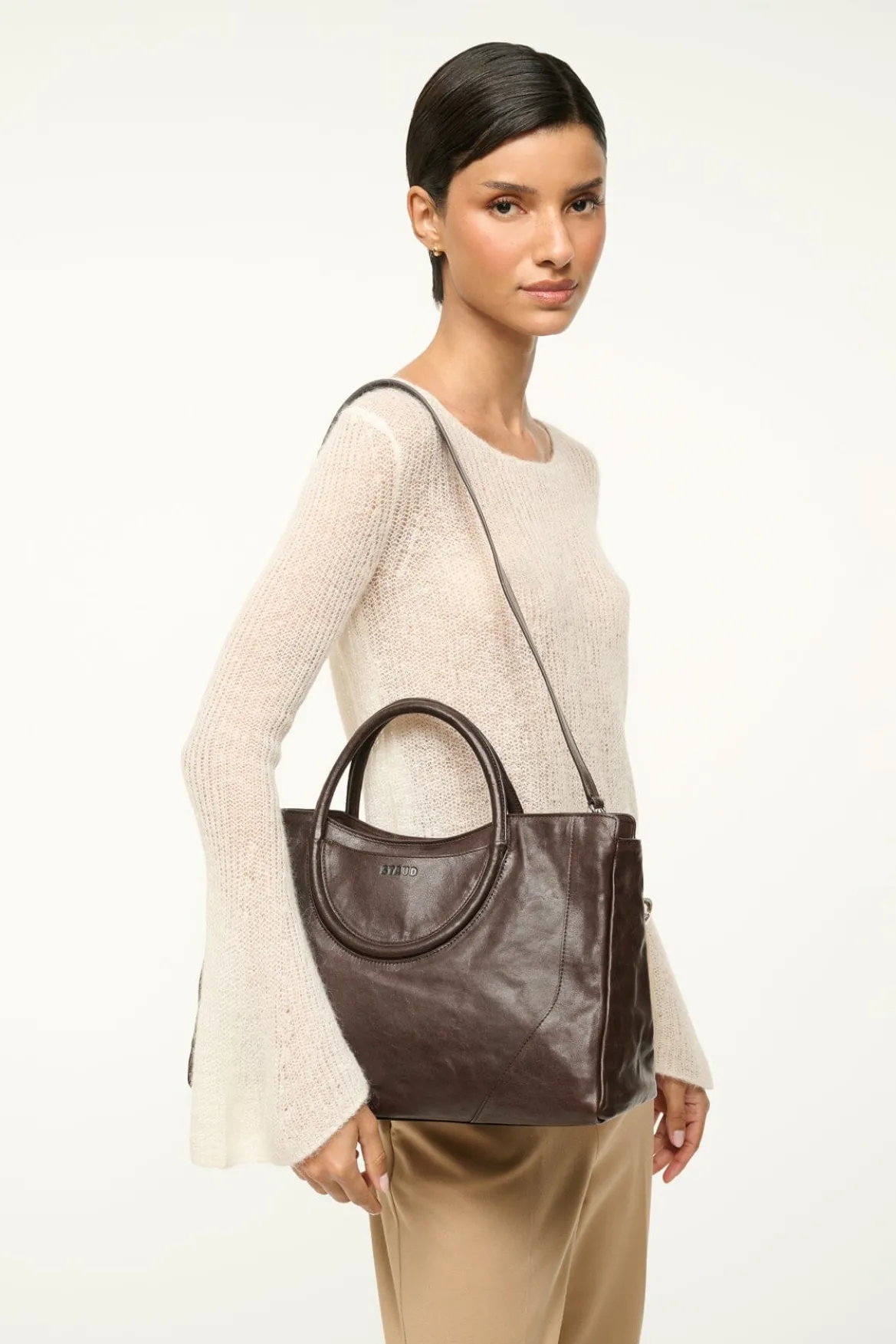 STAUD MAUDE SATCHEL ESPRESSO