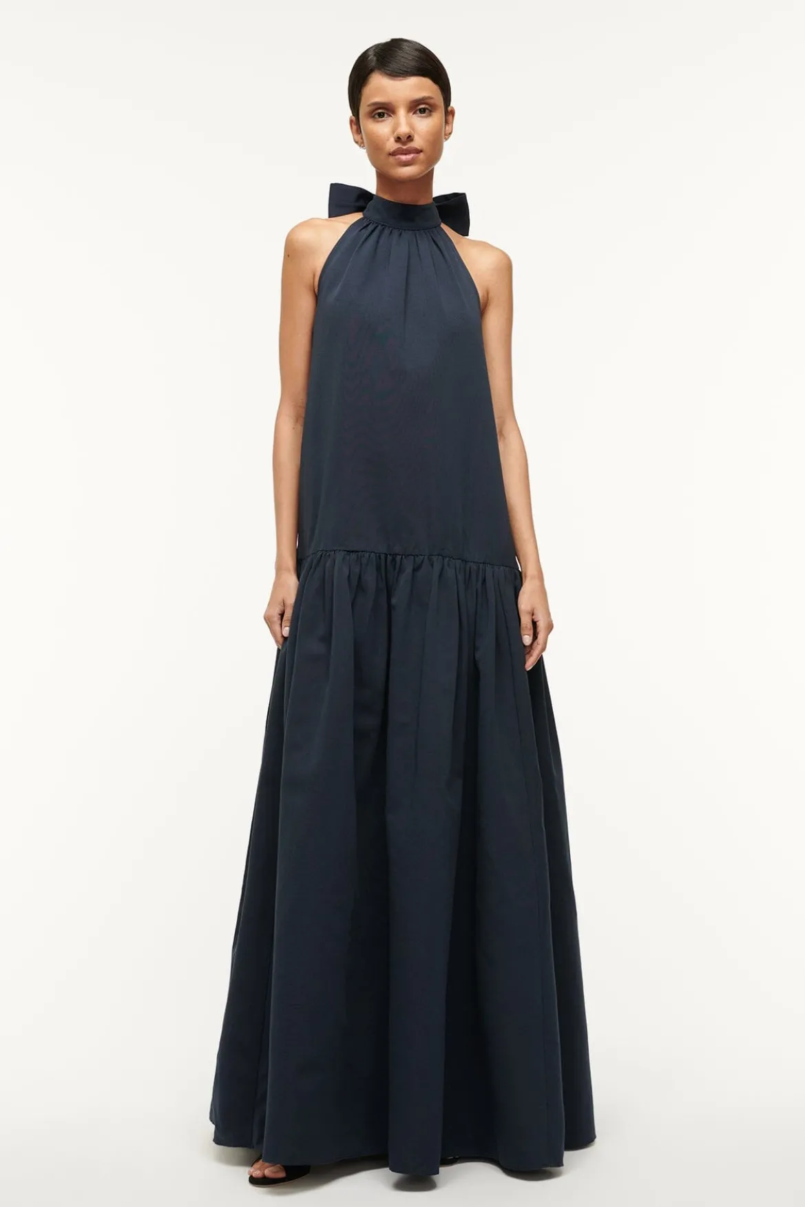 STAUD MAXI MARLOWE DRESS NAVY